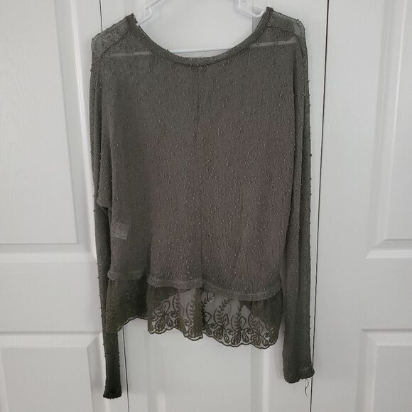 American Eagle Lightweight Sweater Olive Green Size Large - Picture 6 of 8